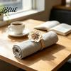 Floral Napkin Rings for Events 6Pcs Linen Flower Rings Wooden Ring Rustic Holders Wedding Table Setting Accessories Farmhouse Bridal Shower