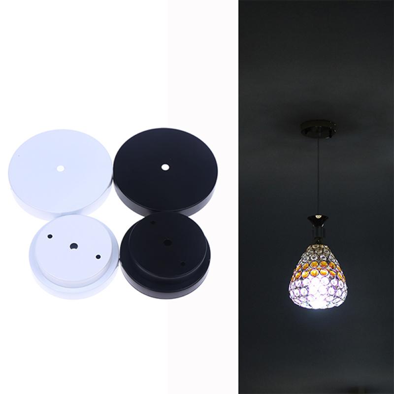 10/12/15CM Schwarz Weiß Metall Deckenplatte Halter Wandleuchte LED Basis Vintage Pendelleuchte Scheibenbasis Deckenbaldachin