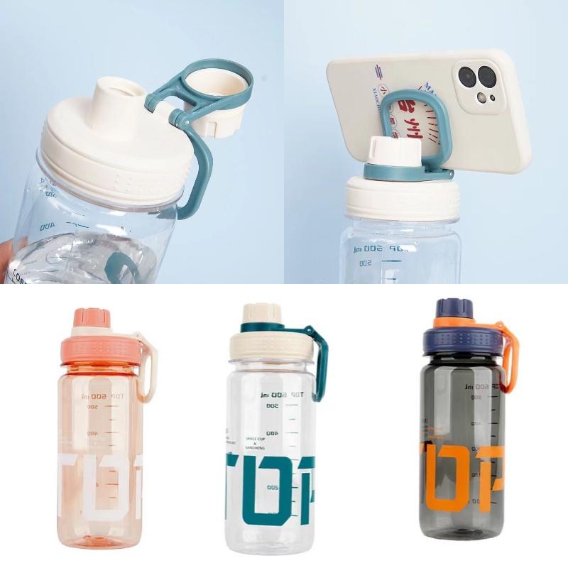 Stilvoller Plastik-Weltraumbecher mit Handyhalter und großem Fassungsvermögen