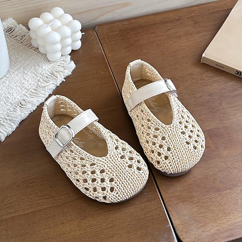 2026 Summer Breathable Hollow Soft Sole Princess Shoes for Toddler Girls Size 23