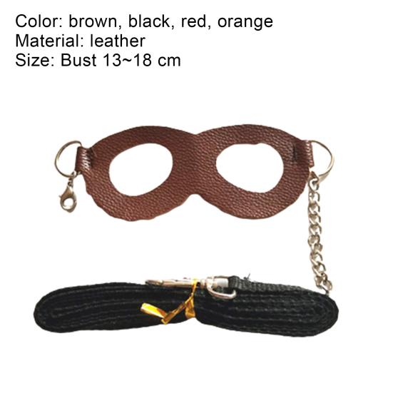 Squirrel Harness Anti-knot Leash Chest Anti-biting Faux Strap Leather Pet