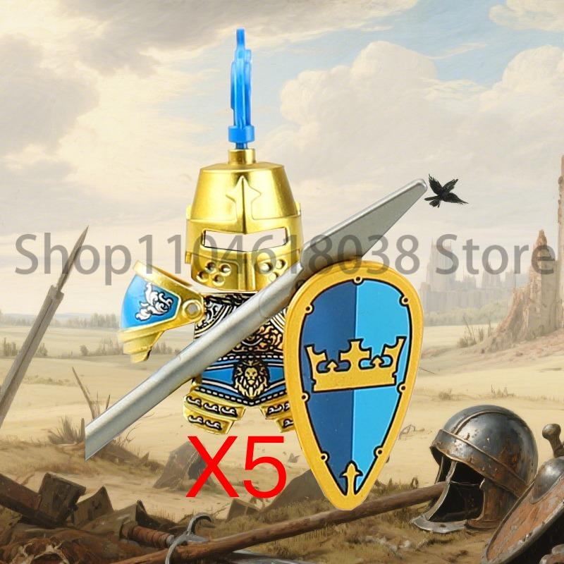 Medieval Military Figures Octopus Sea Demon Knights Building Blocks Weapons Accessories Sword Temple Spear Shield MOC MINiBricks