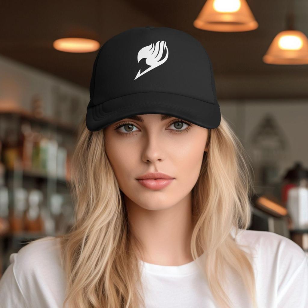 Anime Fairy Tail Baseball Cap for Unisex Women Bulk Snapback Trucker Hats Adjustable Unisex Fishing Mesh-Back Hats