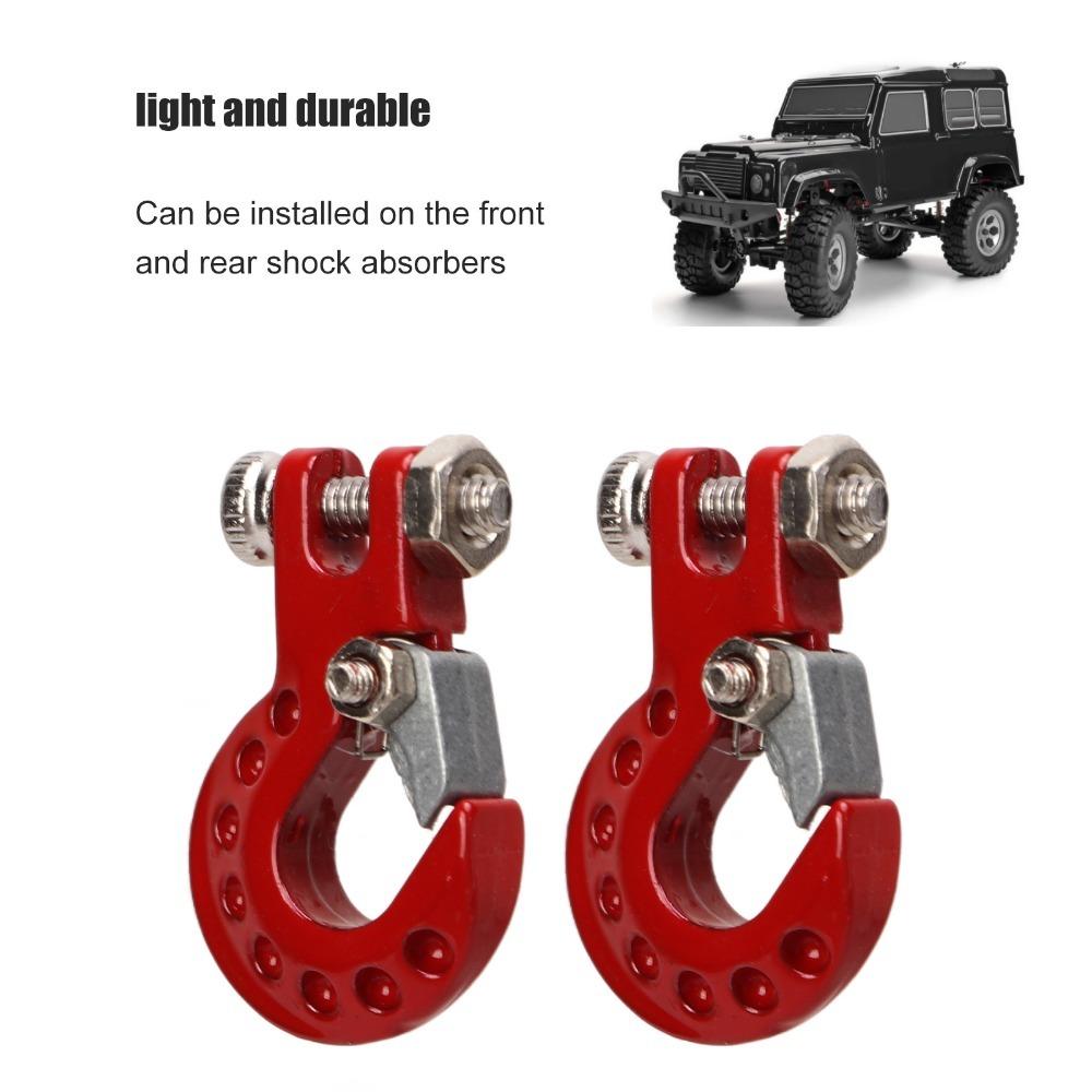 2Pcs RC Car Accessories Winch Trailer Hooks for SCX10/D90/D110/TF2/TRX4/Tamiya CC01 Climbing Car