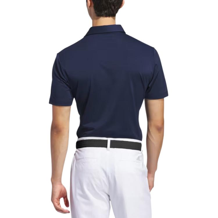 Adidas Logo Print Pullover Golf Polo Shirt Men Polo Shirts Navy IM8410