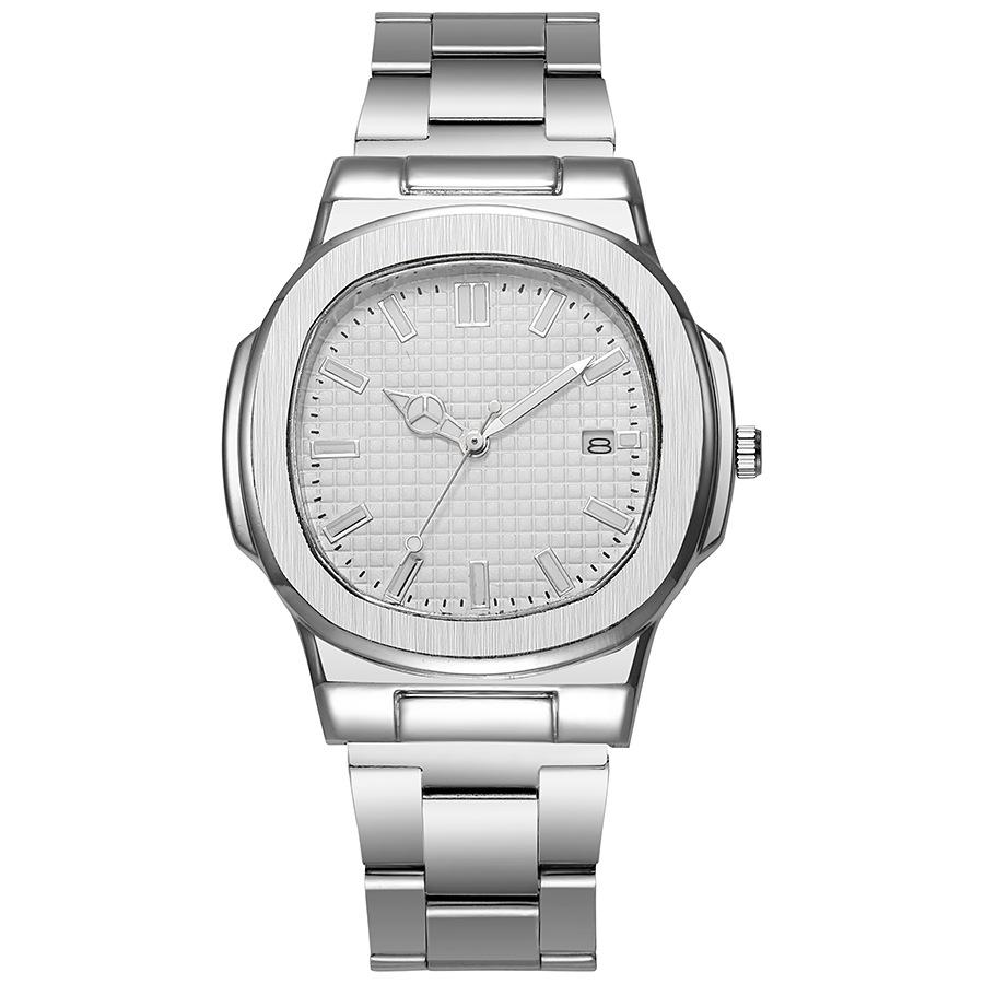Square Sports Calendar Steel Strap Watch Men'S Quartz Watch Supply