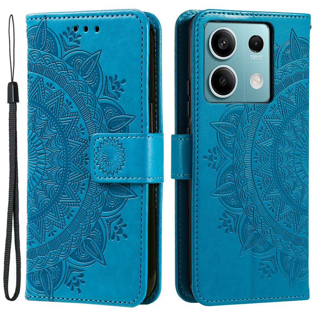 For Xiaomi Redmi Note 13 5G Leather Case Mandala Flower Cover Magnetic Clasp