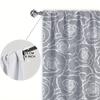 2pcs Grey Rose Pattern Printed Curtain for Home Decor - Rod Pocket Window Treatment for Bedroom, Office, Kitchen, Living Room
