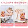 Wooden Positive Behavior Rewards Jar Cartoon Flower Kids Star Reward Jars Incentive Good Behavior Reward