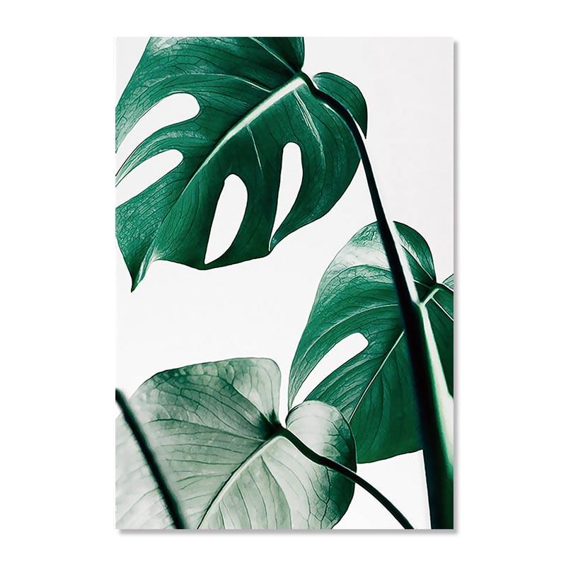 Monstera Green Plant Leaves Canvas Painting Posters Pineapple Parrot Painting Nordic Home Wall Decor Tropical Wall Art Pictures