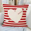 Valentine's Day Couple Love Sofa Pillow Cover Home Decoration Pillow Cover Linen Printed Cushion Cover