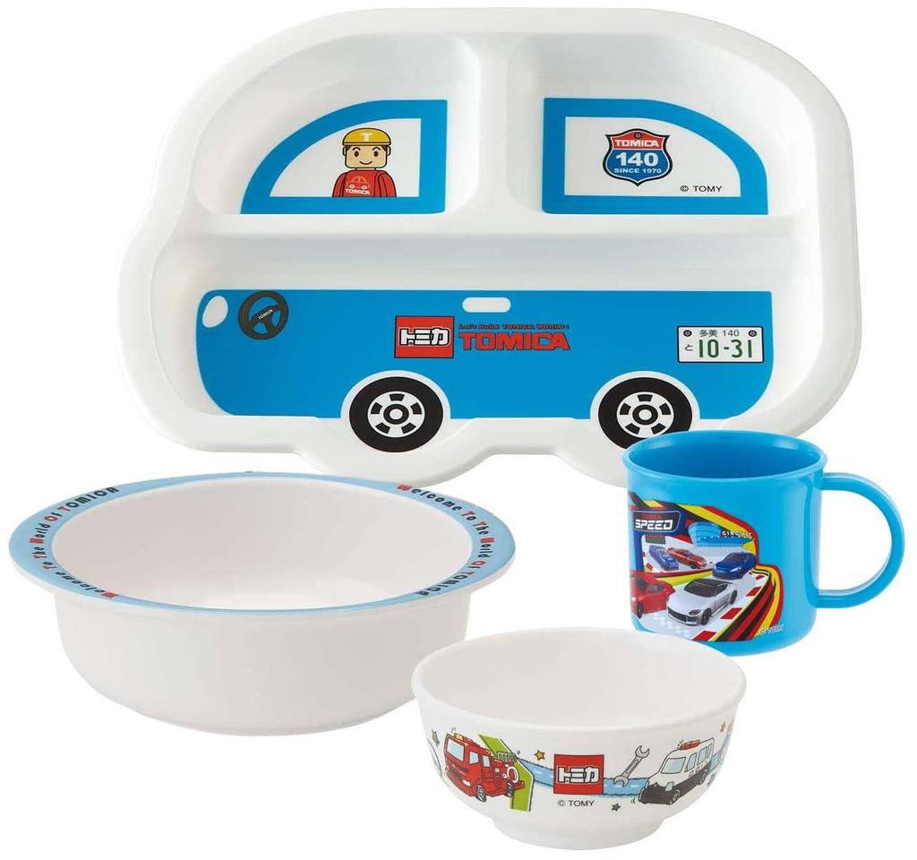 Skater Lunch Plastic Lunch Plate with Tomica Tray, Dividers, LTY1-A