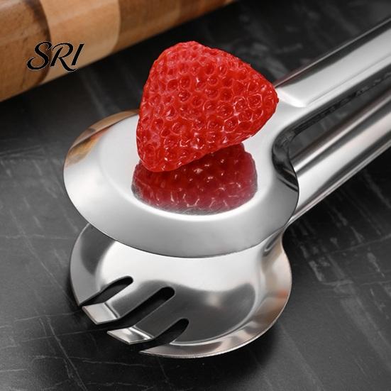Hollow Design Food Clip Stainless Steel Serving Tongs U-Shaped Non-Slip Kitchen Chuck Oil Draining for BBQ Baking Buffet Cooking