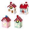 Ceramic Christmas Village House Ornament Decoration Versatile Statue Craft Accessory with LED for Indoor Holiday Shelf Table