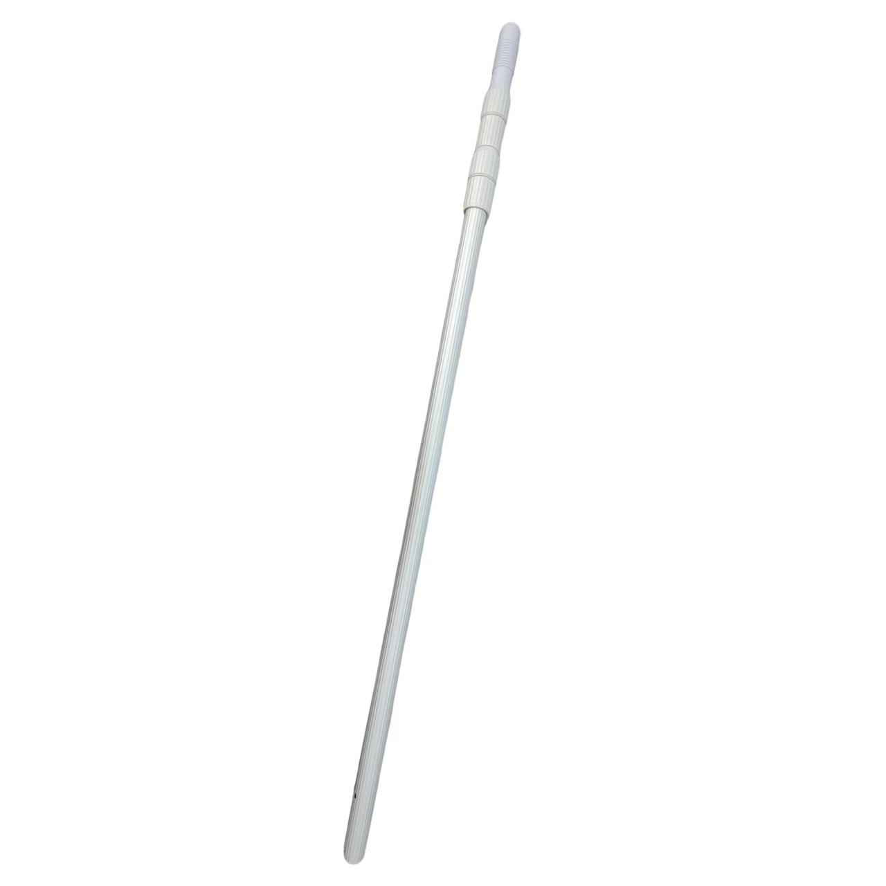 Telescopic Aluminum Pool Cleaning Pole for Skimmer Net, Brush, & Lifebuoy Hook