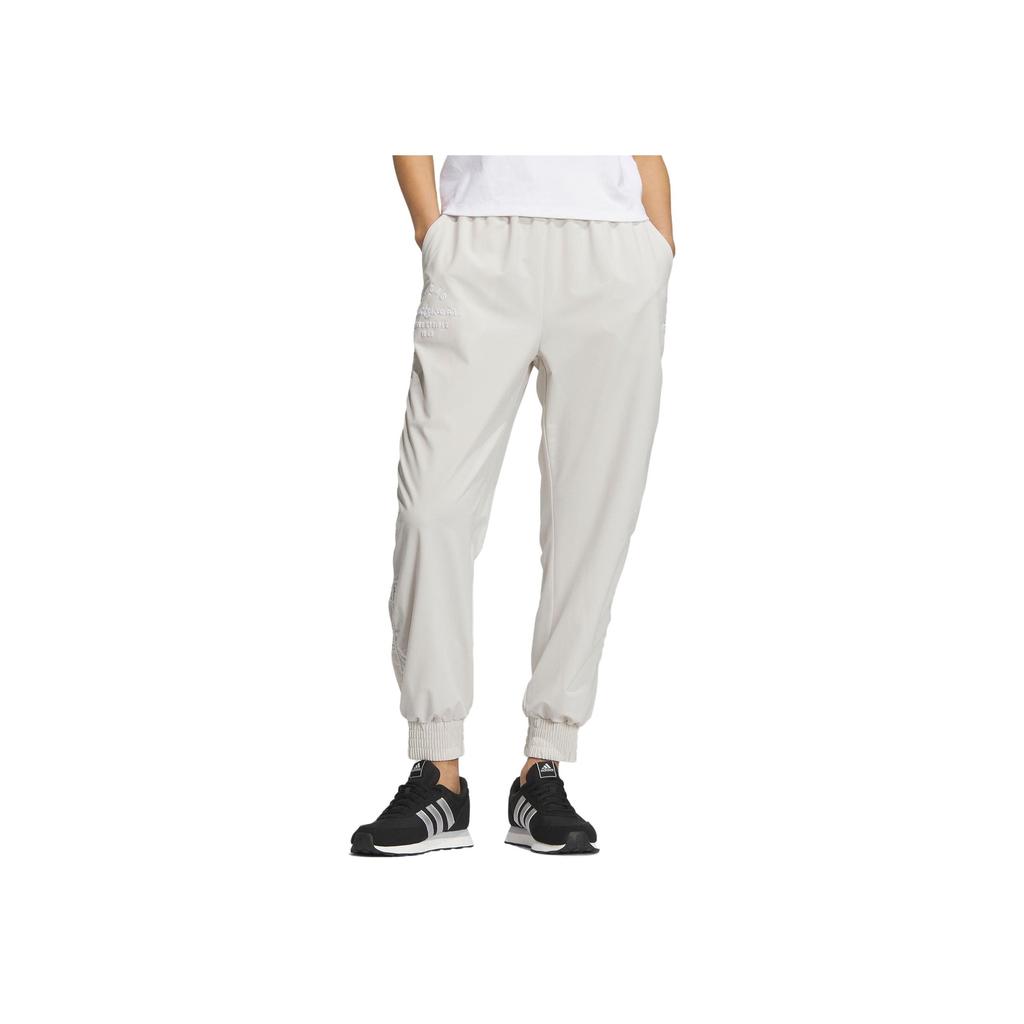 Adidas Solid Color Loose Casual Sport Pants Women Bottoms Fawn-Brown IS7410
