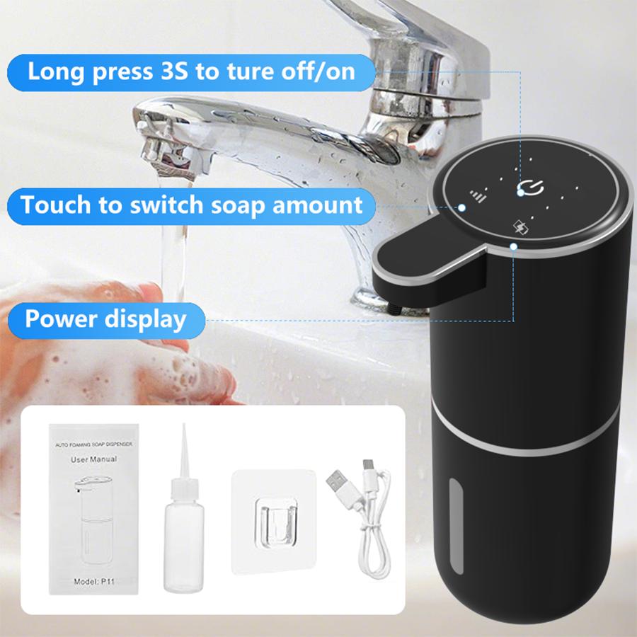 380ML Touchless Tabletop Or Wall-Mounted 4-Levels Adjustable Foam/Liquid Automatic Smart Sense Soap Dispenser Hand Wash Machine