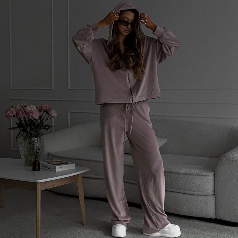 Western Style New Fashion Casual Loose Hoodie Pants Two-Piece Hoodie and Pants Set