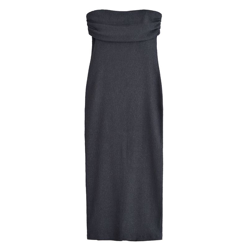Kaslead New Women Clothes Western Style Fashion Slim Fit Wrap-around off-Shoulder Midi Dress 9144303