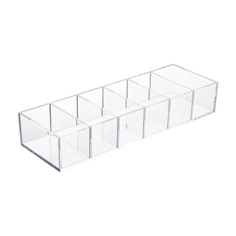 

Transparent Acrylic Cosmetics Storage Box Makeup Holder Jewelry Make Up Organizer for Home Plastic Desktop Storage Boxes