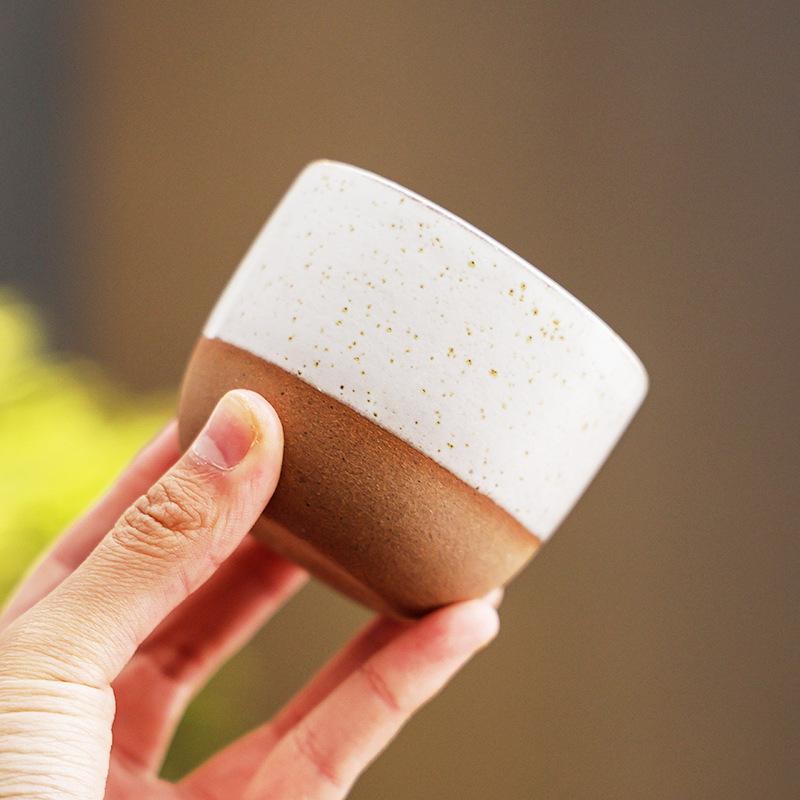 Handmade Coarse Pottery Matt Kiln-Changed Ceramic Latte Coffee Cup Creative Retro Master Cup Kung Fu Teacup