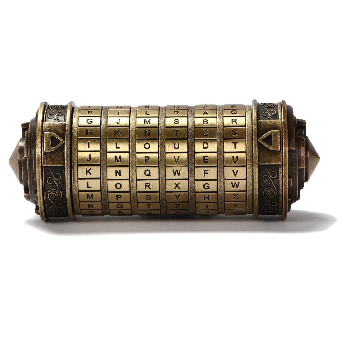 

Кодовый цилиндровый замок «Код да Винчи»: Подарок-дешифровка на День святого Валентина, Рождество, День рождения бронзовый