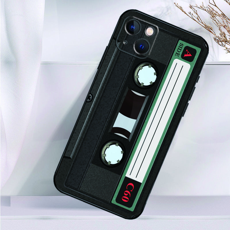 Cassette Mix Tape Shockproof Case For iPhone 17 11 14 15 16 Pro Max Plus 12 13 Mini 16e 17 Air Phone Cover