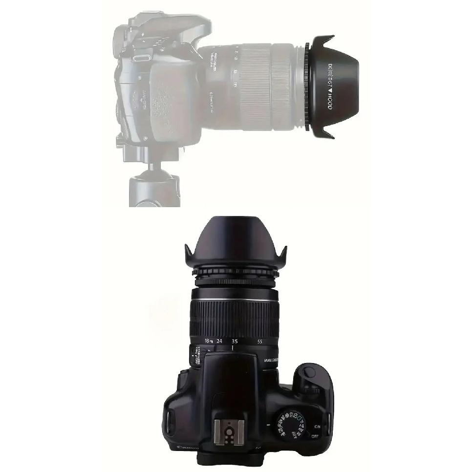 MYOBO Camera HD UV Filter + Len Hood + Lens Cap - 49 52 58 55 62 67 72 77 82 mm for DSLR SLR Camera Universal Lente Protector Ki