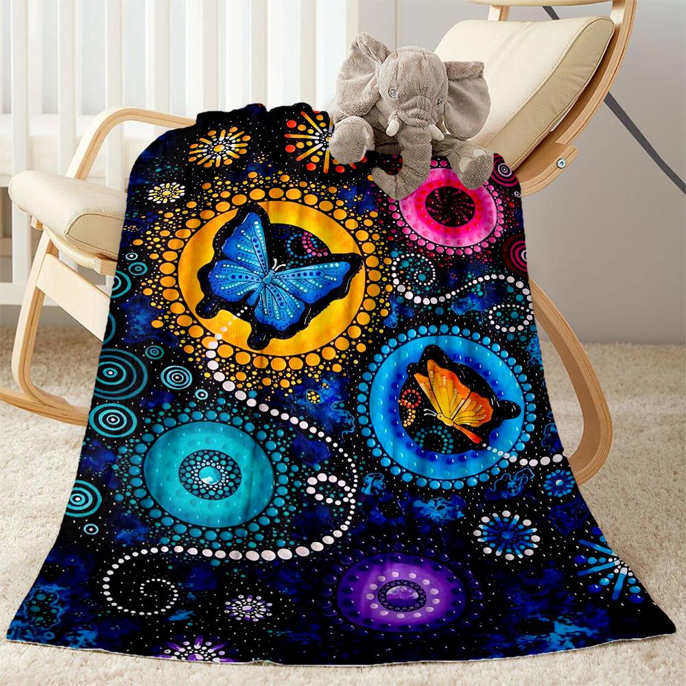 1pc Butterfly Signs blanket Soft and Warm for Sofa Office Camping Travel Livingroom Great Gift for Friends and Family Comfortable