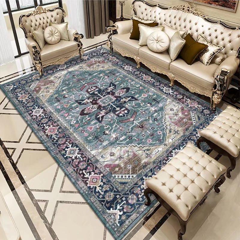 Retro Living Room Carpets Home Decor Bohemian Fashion Luxury Atmosphere Floral Abstract IG Soft Large Area Bedroom Polyester Rug