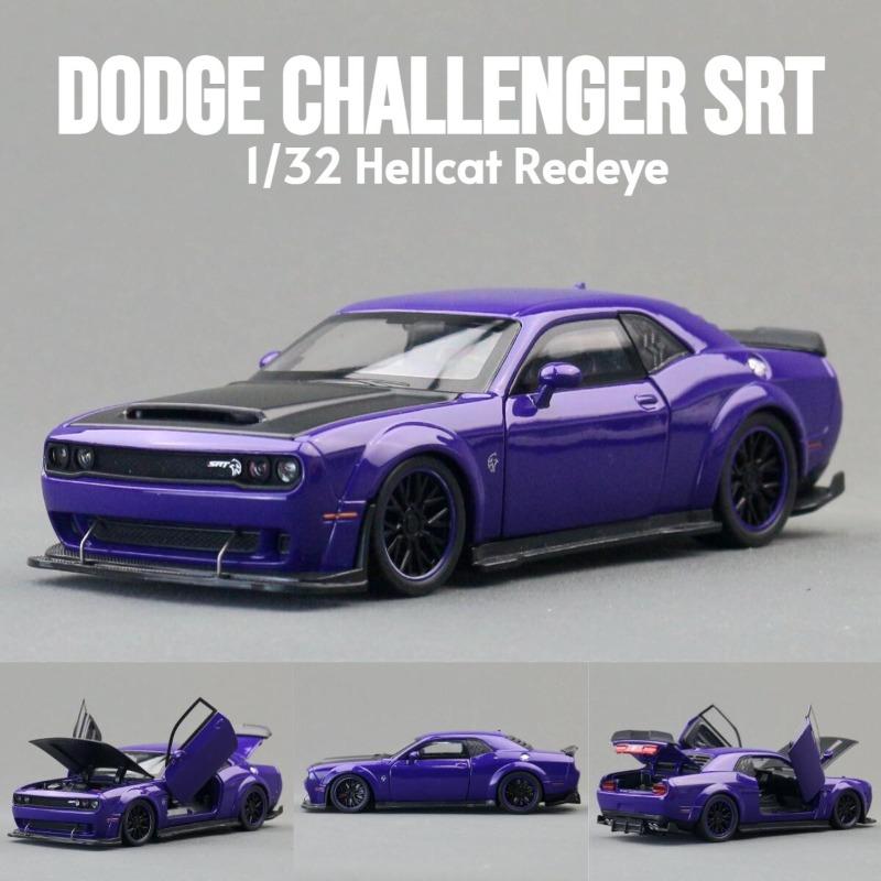 Simulation 1/32 Dodge Challenger Hellcat SRT Alloy Car Model Collection Miniature Voiture Metal Toy Vehicle Boyfriend Gift