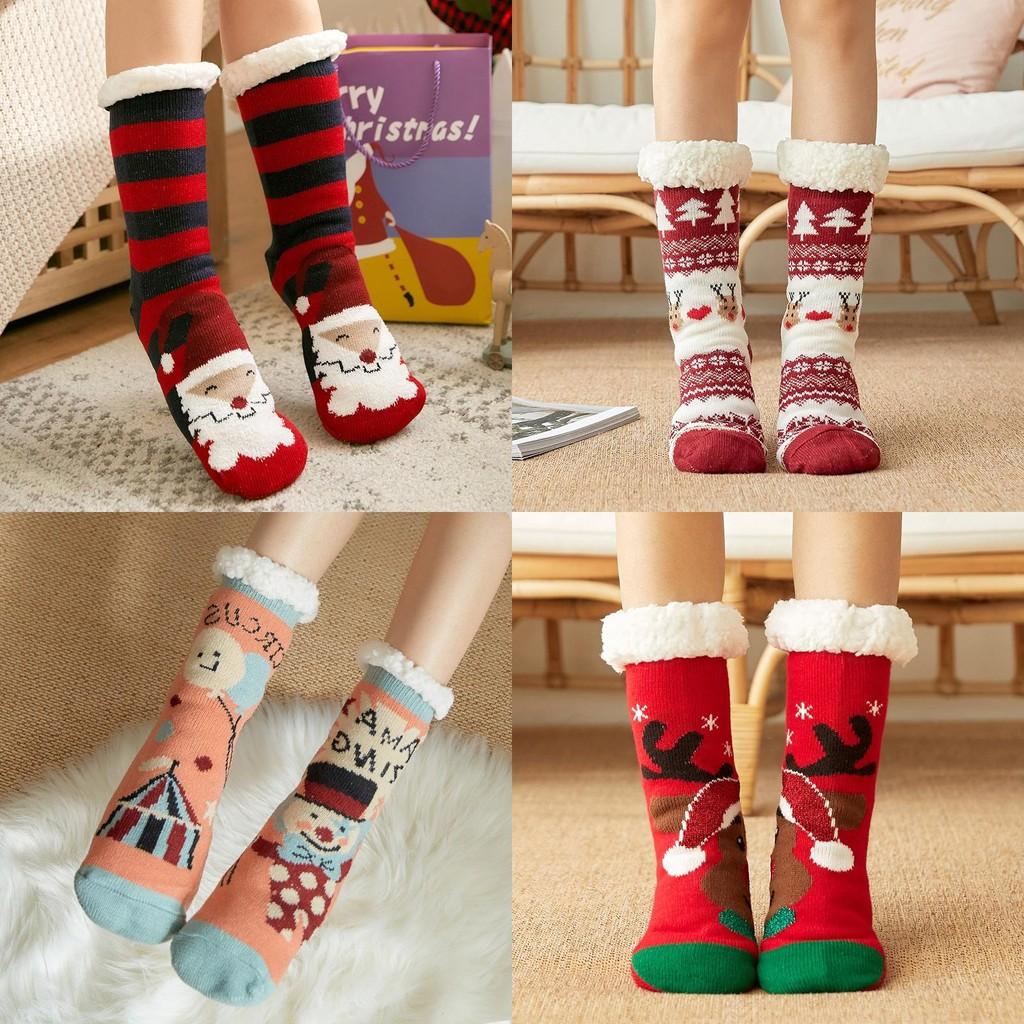 Kuschelige Weihnachts-Haussocken mit luxuriösem Faux-Fleece-Futter für Familienkomfort