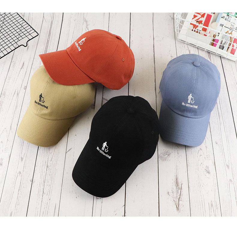 Spring And Autumn Women's Embroidered Baseball Cap Solid Color Topee