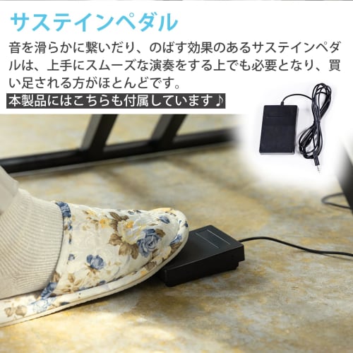 Carina Electronic Piano, 88 Keys, Lightweight and Slim, Rechargeable, with Pedal, Earphones, MIDI, for Beginners (Black)