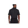 Under Armour Solid Color Golf Short Sleeve Polo Shirt Men tops Black 1378673-001