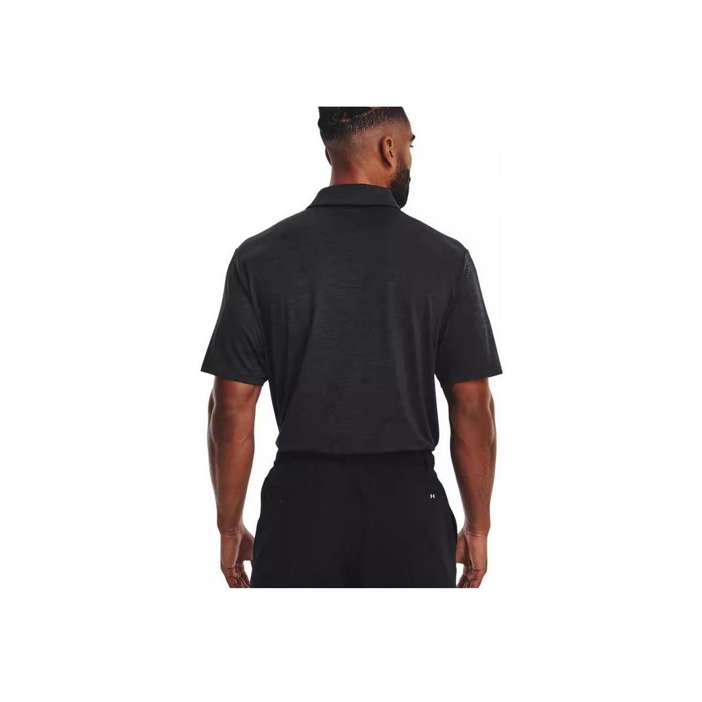 Under Armour Solid Color Golf Short Sleeve Polo Shirt Men tops Black 1378673-001
