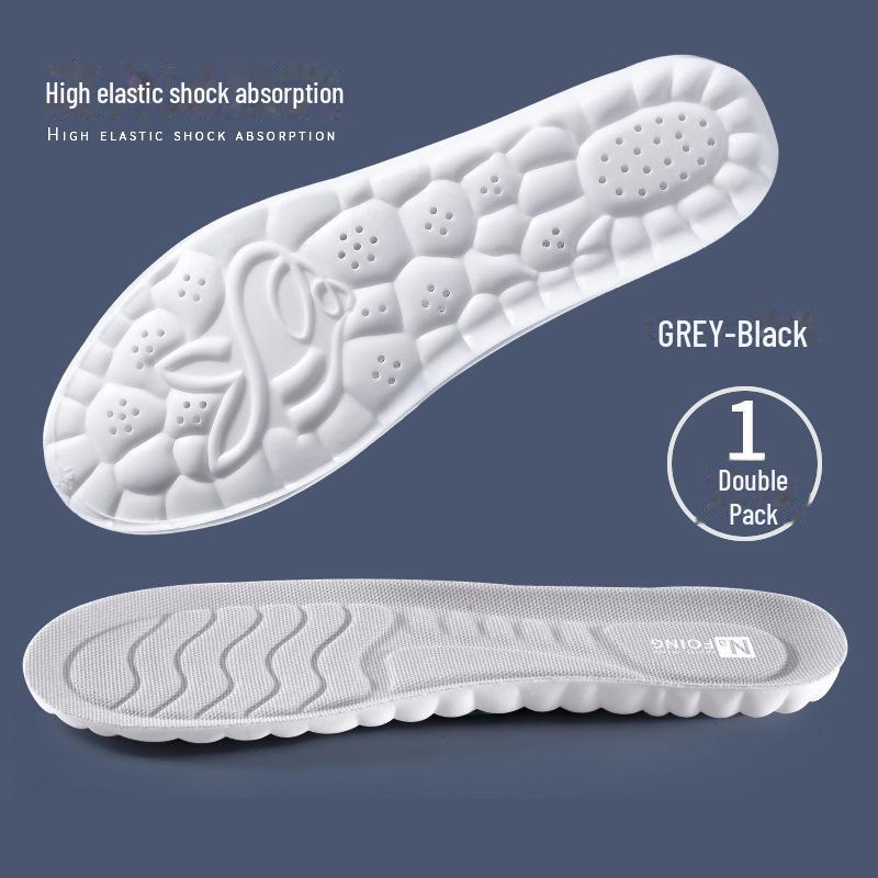 4D Cloud Comfort Breathable Men's Sports Insoles - Sweat-Absorbing and Thickened for Soft Step