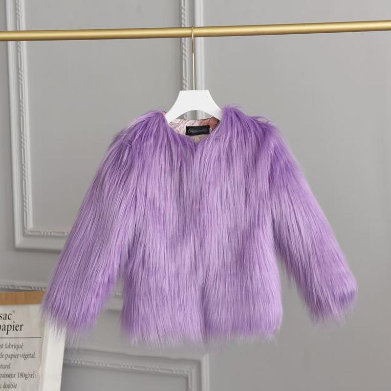 Winter Children's Clothing Wool Fur Children's Fur Coat Women's Children's Long Sleeved Thick Clothes