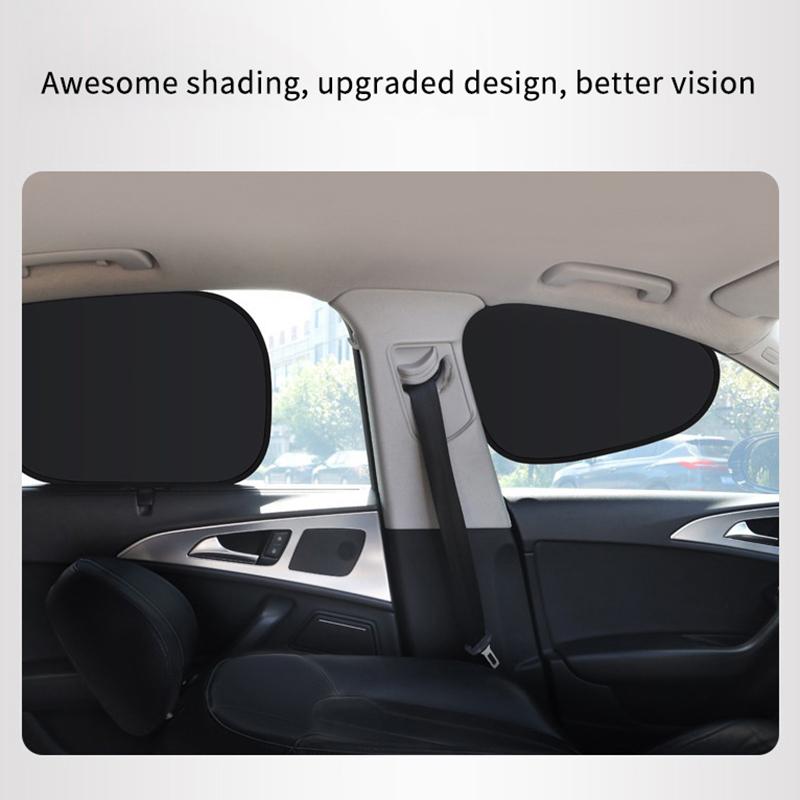 4PCS No Residue Car Side Window Sun Visors Electrostatic UV Blocking Sunshade Curtains for Driving