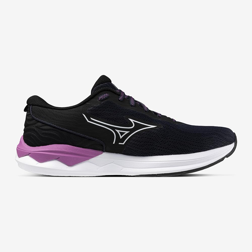 Mizuno Wave Revolt 3 Running Thick Navy X White X Purple 2E Shoes, Jogging, Marathon, Training, Sports, Lightweight, Resilient, Sole, Women's, Pink,