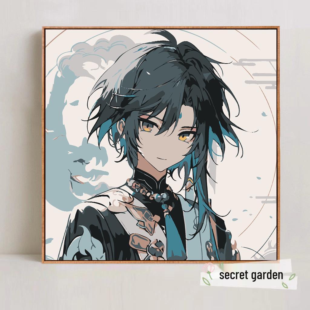 Kit Pittura ad Olio Digitale Anime Demon Slayer Fai da Te per Bambini