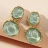 Vintage Harz Acryl Geometrisch Unregelmäßig Anhänger Ohrringe Leichter Statement Schmuck für Damen und Mädchen Einzigartiges Design Zubehör