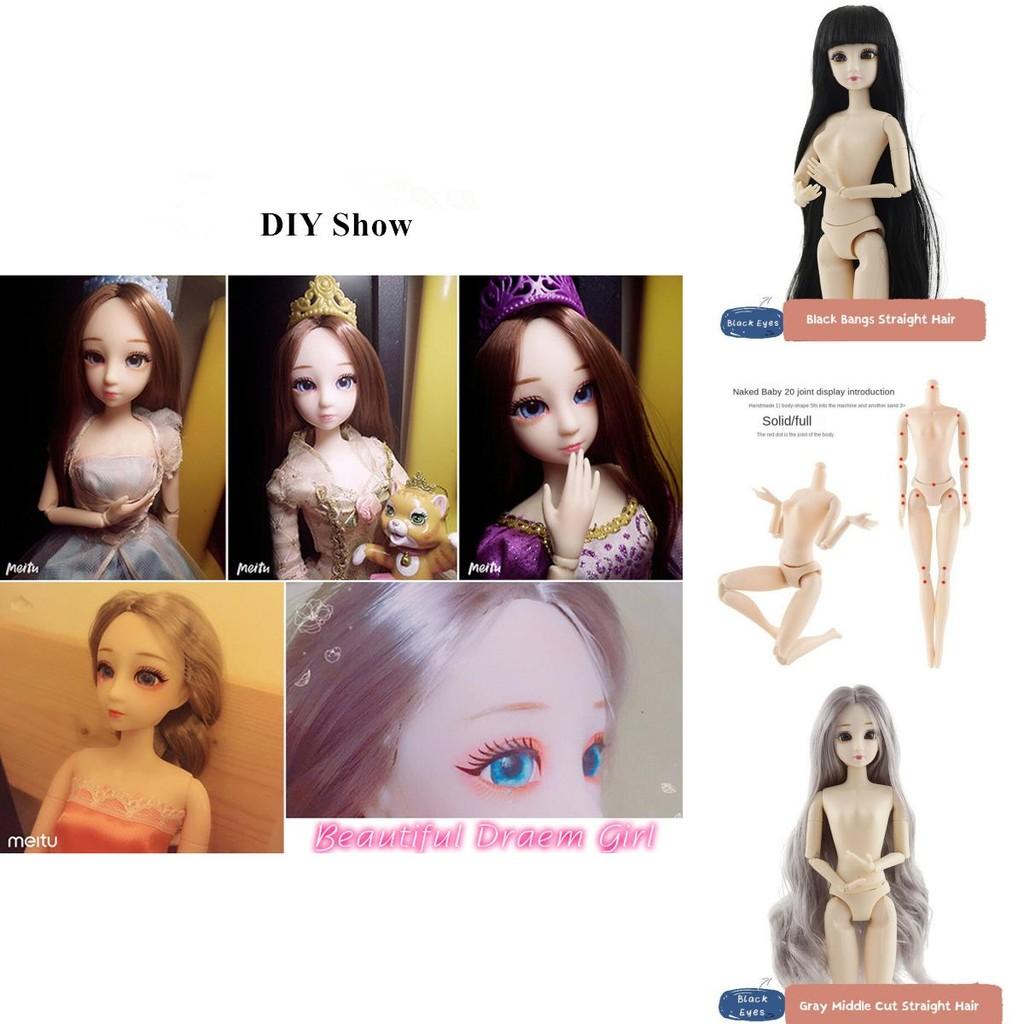 Modna Lalka Bjd 20 Stawów DIY Makijaż Księżniczka Dziewczynka Zabawka Prezent Dla Dziewczynek Oczy 3D