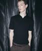 Leondi Johnny Collar Short Sleeve Knit - Black