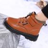 Winter Children's Plus Size Fashionable High Top with Plush Warm Cotton Shoes Snow Boots Cotton Boots 28-39