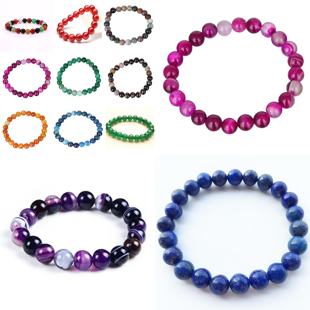 Versatile 6mm Natural Gemstone Round Beads Stretchy Bracelets For Every Occasion