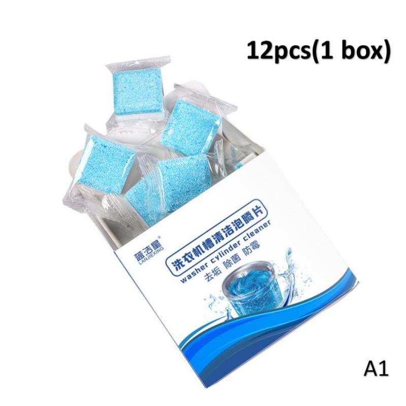 

12/24Pcs Washing Machine Cleaning Effervescent Tablets Washer Cylinder Cleaner Deep Cleaning Dirt Remover Universal A1