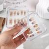 10pcs Wear Nail Art Storage Box Transparent Packaging Boxes Dustproof Flip Up Jewelry Box