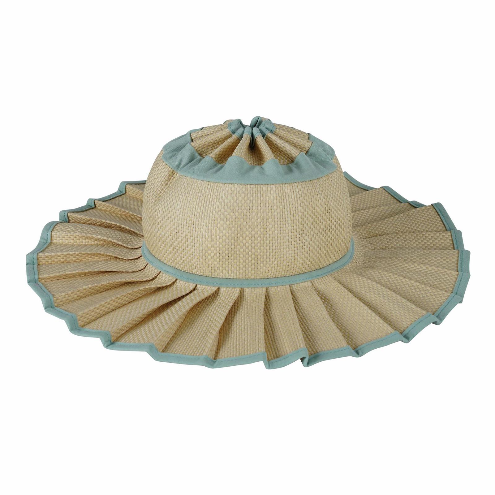 Модная складная женская солнцезащитная повседневная универсальная плиссированная шляпа One Size