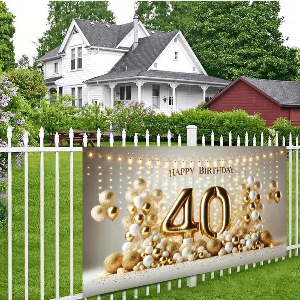 1 Happy 40th Birthday backdrop. It is a versatile decoration for festive and seasonal parties, suitable for home, gardenfcl